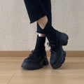 Damen sportive Plattform-Sneaker mit innovativem Sohlenprofil und atmungsaktiver Mesh-Oberfläche R&B