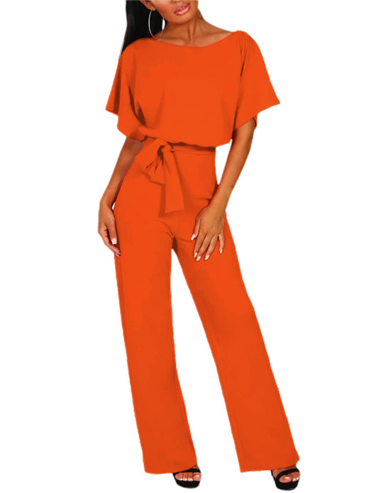 Damen elegantes Set bestehend aus fließender Bluse und weit geschnittenen Hosen R&B