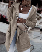 Damen Strickjacke mit Kapuze R&B