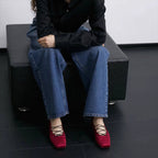 Damen Ballerinas mit modischem Schnürdesign R&B