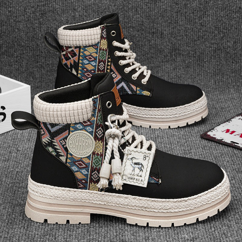 Damen Hochwertige Winterschuhe mit modischem Ethno-Design und robustem Profil R&B