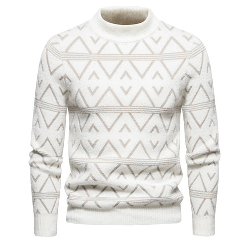 Herren Rollkragenpullover mit modernem Strukturdesign R&B