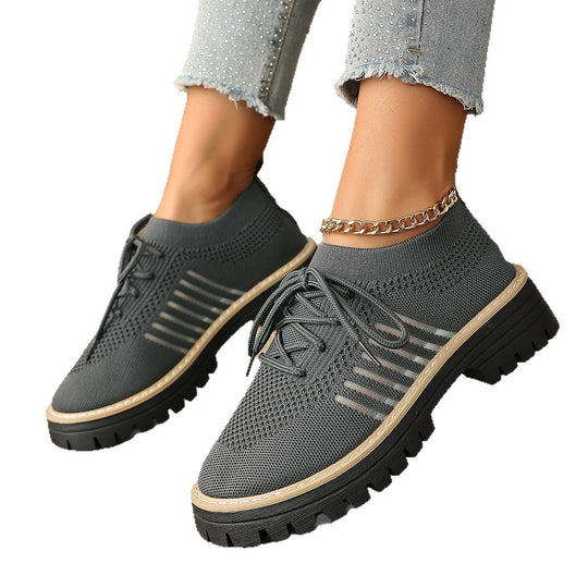 Damen Sportliche Sneakers mit atmungsaktivem Strickoberteil und rutschfester Sohle R&B