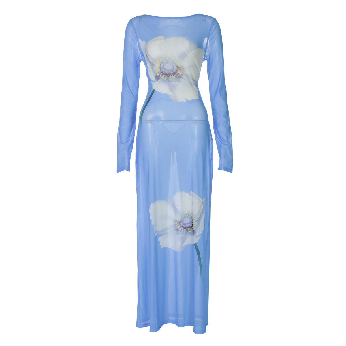 Damen Maxikleid mit floralen Mustern R&B