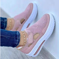 Damen Sportliche Slip-On Sneakers mit atmungsaktivem Mesh-Obermaterial und elastischem Einstieg R&B