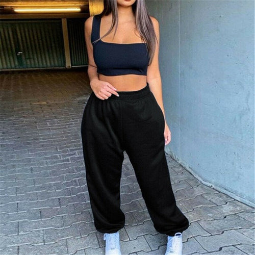 Damen Sportliche Sweathose mit elastischem Bund und lässigem Schnitt R&B