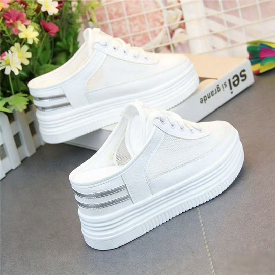 Damen Sneakers mit hoher Plateausohle und eleganter Riemchenverarbeitung R&B