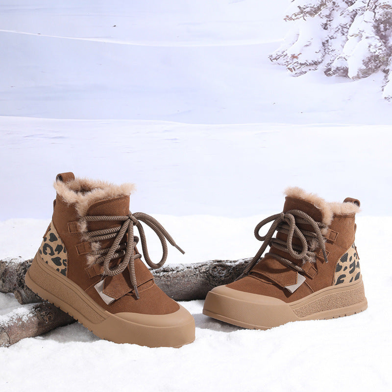 Damen Winterliche Sneaker Boots mit kuscheligem Innenfutter und rutschfester Sohle R&B