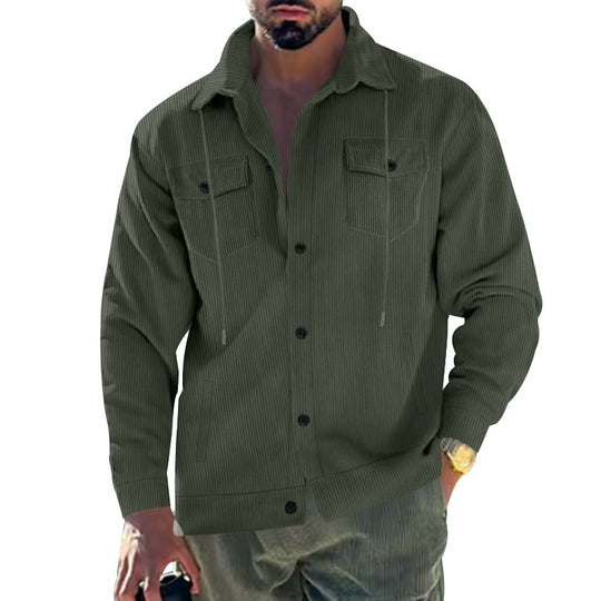Herren Cord-Jacke mit praktischen Taschen und klassischem Schnitt R&B