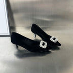 Damen elegante Pumps mit funkelnder Schmuckapplikation R&B