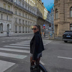 Damen Oversize Doppelreiher-Jacke mit elegantem Schalkragen und großen Knöpfen R&B