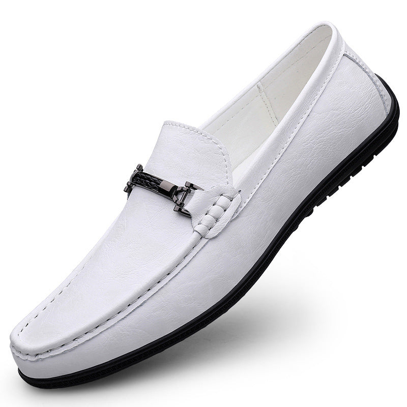 Damen Elegante Mokassins aus hochwertigem Leder mit modischem Schnallenverschluss R&B