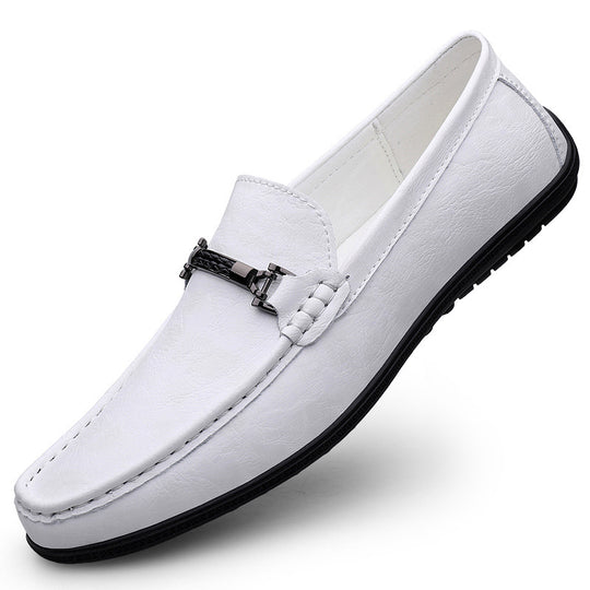 Damen Elegante Mokassins aus hochwertigem Leder mit modischem Schnallenverschluss R&B