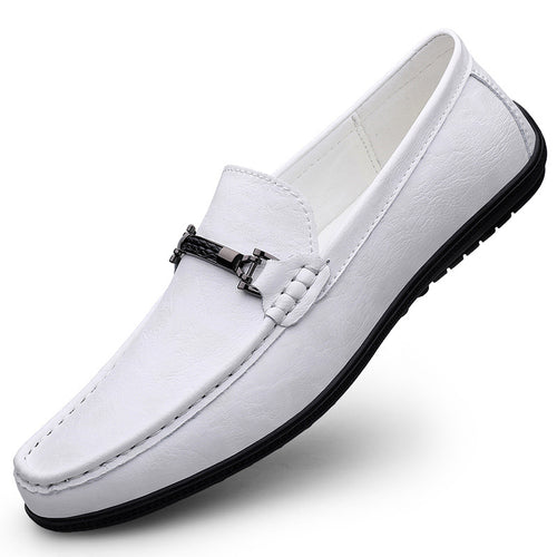 Damen Elegante Mokassins aus hochwertigem Leder mit modischem Schnallenverschluss R&B