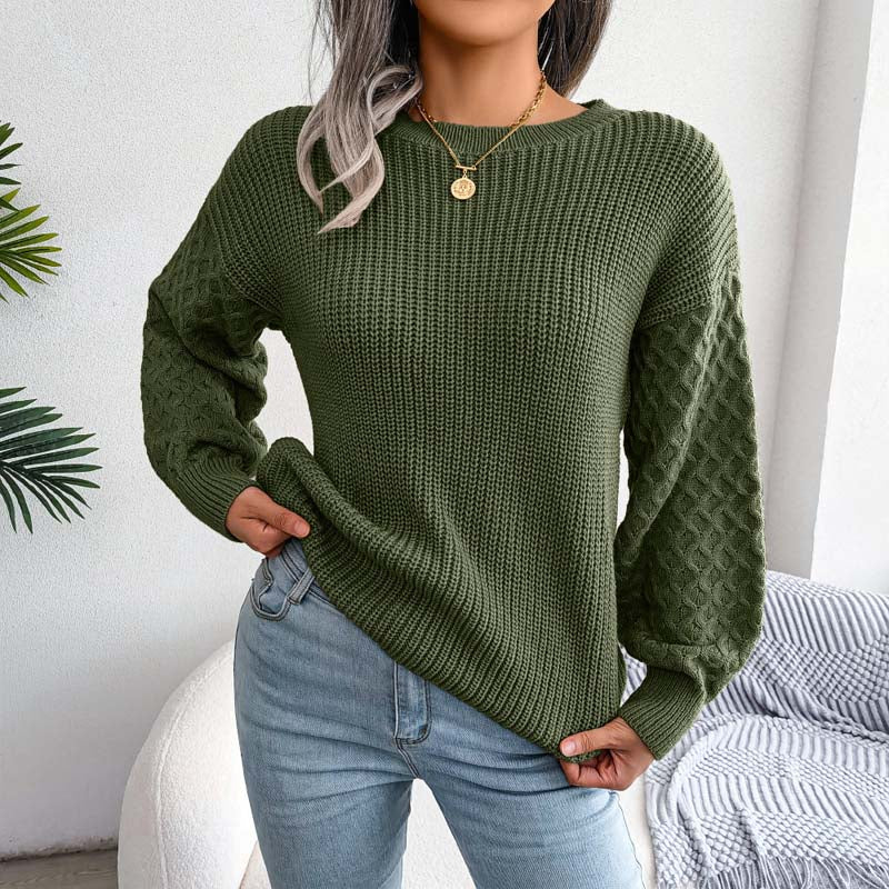 R&B | Strickpullover mit Strukturärmeln Acryl Bequem und Trendy