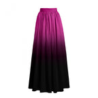 Damen Badeanzug mit elegantem Wickeldetail und langem, ombrefarbigem Rock R&B