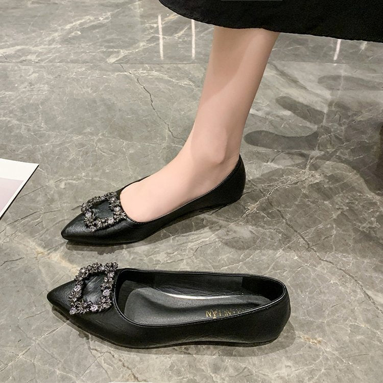 Damen Ballerinas mit funkelndem Schmuckbesatz R&B