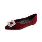 Damen elegante Ballerinas mit strassbesetztem Detail