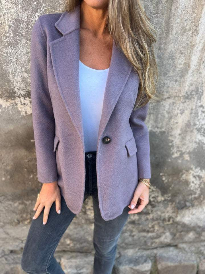 Damen Feminin Gestreifter Blazer R&B