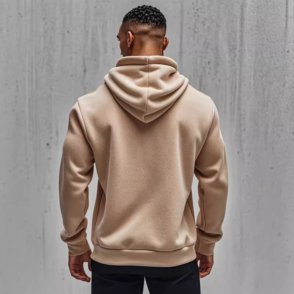 Herren gemütlicher Kapuzenpullover mit Reißverschluss und Taschen R&B