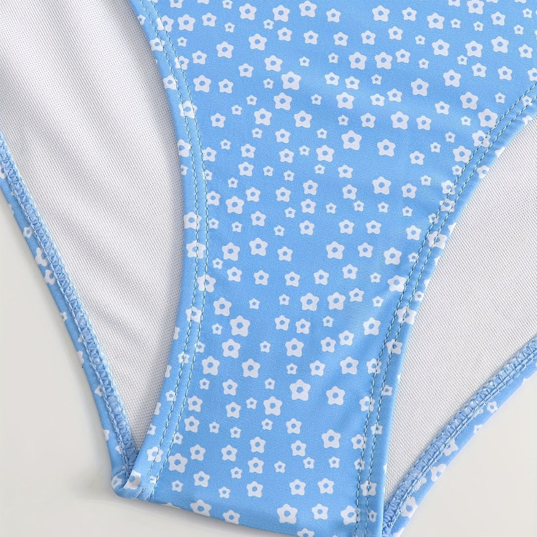Damen Hochgeschnittener Bikini mit verspieltem Punktedesign R&B