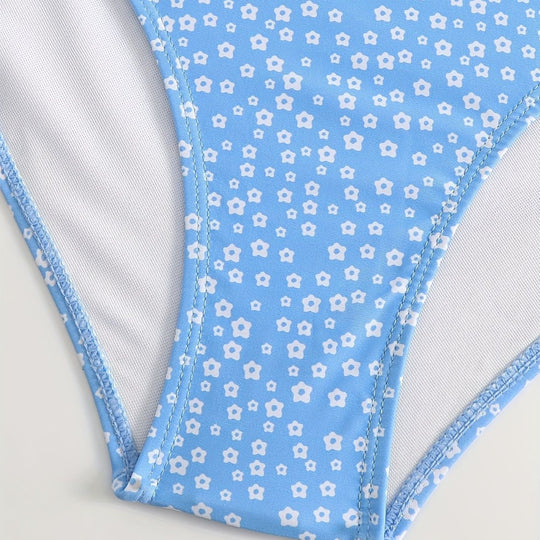 Damen Hochgeschnittener Bikini mit verspieltem Punktedesign R&B