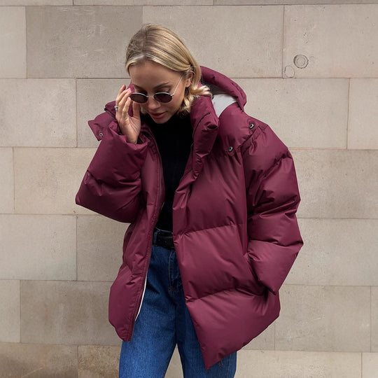 Damen Übergroße Daunenjacke R&B