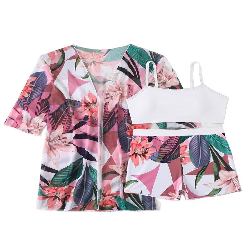Damen Strandüberwurf mit floralem Muster und luftiger Passform R&B