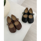 Damen Ballerinas mit elegantem Schnallenverschluss und modischem Glanz