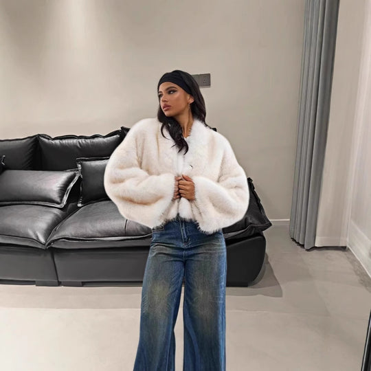 Damen Kunstfelljacke R&B
