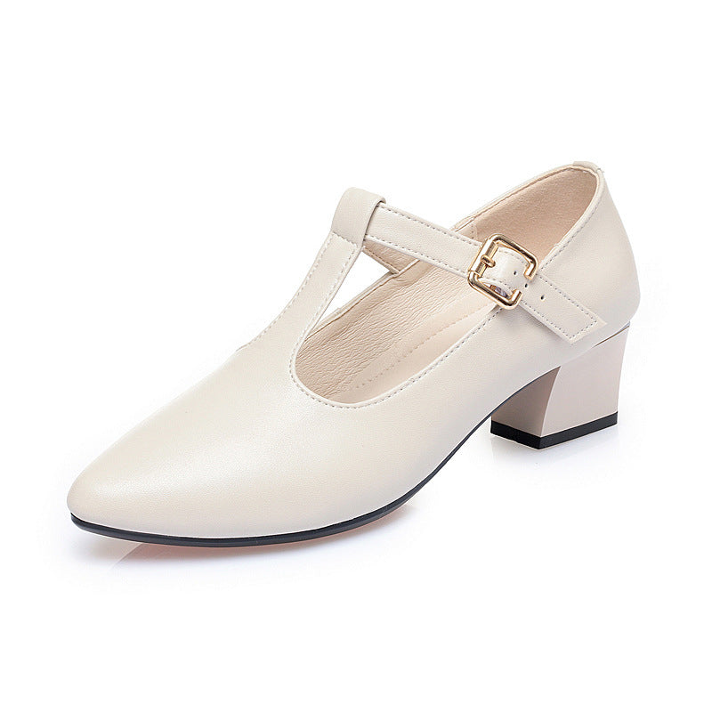 Damen Mary Jane Schuhe mit elegantem Riemchen und angenehm gepolstertem Blockabsatz R&B
