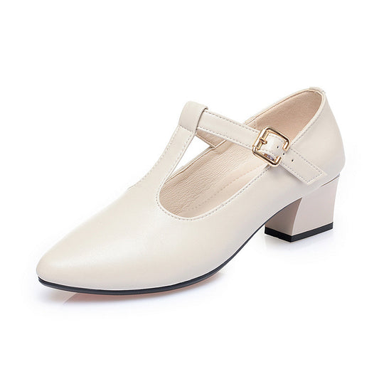 Damen Mary Jane Schuhe mit elegantem Riemchen und angenehm gepolstertem Blockabsatz R&B
