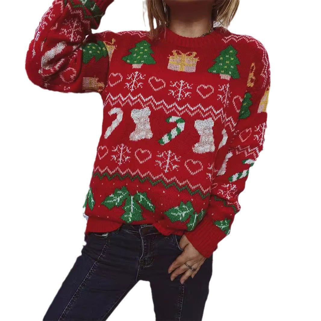 Damen Weihnachts-Pullover mit festlichem Weihnachtsdesign R&B