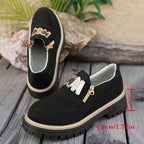 Damen Sportliche Slipper mit glänzendem Reißverschluss und rutschfester Sohle R&B