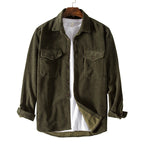 Herren Karierte Overshirt aus hochwertigem Baumwollmischung mit Brusttaschen