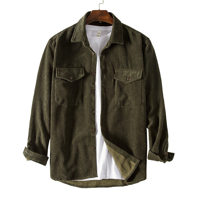 Herren Karierte Overshirt aus hochwertigem Baumwollmischung mit Brusttaschen