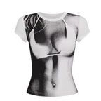 Damen Kunstvoll gestaltetes Grafikshirt R&B