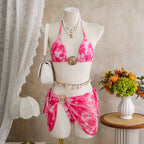 Damen Bikini-Set mit verziertem Wickelrock R&B