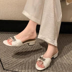 Damen Elegante Mules mit modischer Schnalle R&B