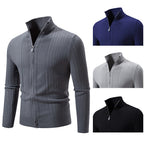 Herren Feiner Strickpullover mit hochabschließendem Kragen