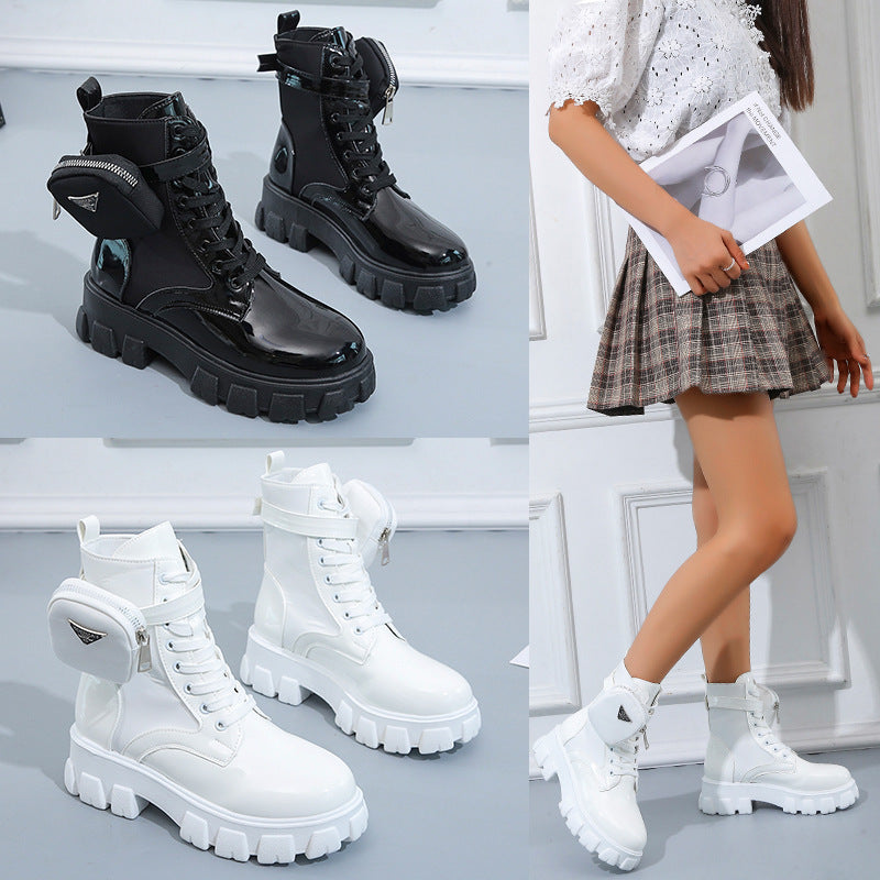 Damen High-Top Stiefel mit robustem Sohlendesign und praktischem Reißverschluss R&B