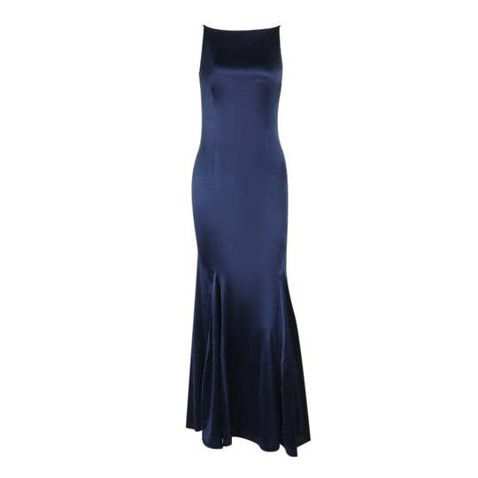 Damen elegantes Abendkleid mit tiefem Rückenausschnitt und figurbetontem Schnitt R&B