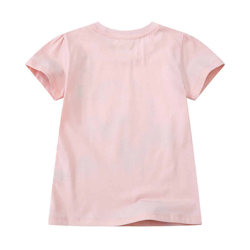 Mädchen T-Shirt mit buntem Einhornmotiv R&B
