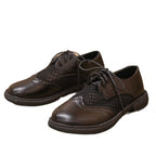 Damen Schnürschuhe mit atmungsaktiver Netzoberfläche und klassischem Lederdesign R&B