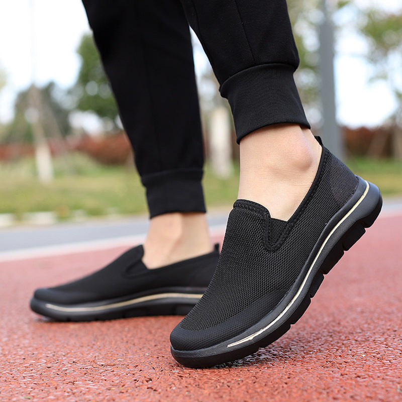 Damen Slip-On Freizeit-Schuhe mit atmungsaktivem Mesh-Obermaterial und flexibler Sohle