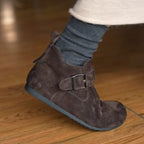Damen Stylish Mokassins mit seitlichem Reißverschluss und bequemer Sohle R&B