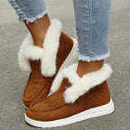 Damen Bequeme und stilvolle Fleece-Sneaker mit hoher Knöchel-Fütterung