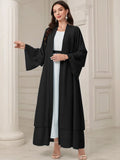 Damen Elegante lange Kimono-Jacke aus fließendem Stoff mit weitem Schnitt R&B