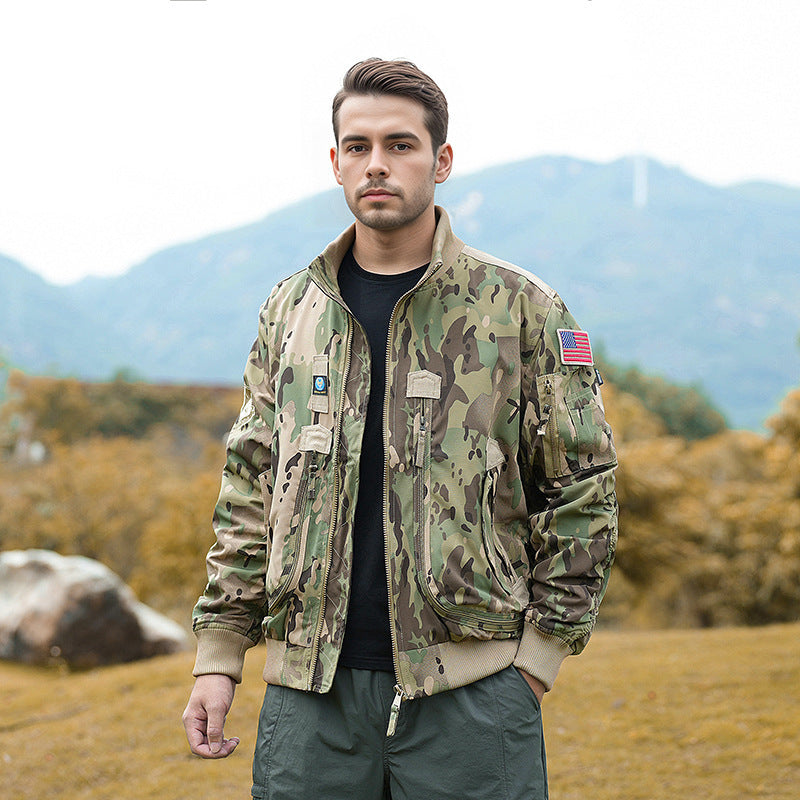 Herren technische Bomberjacke mit funktionalen Taschen R&B