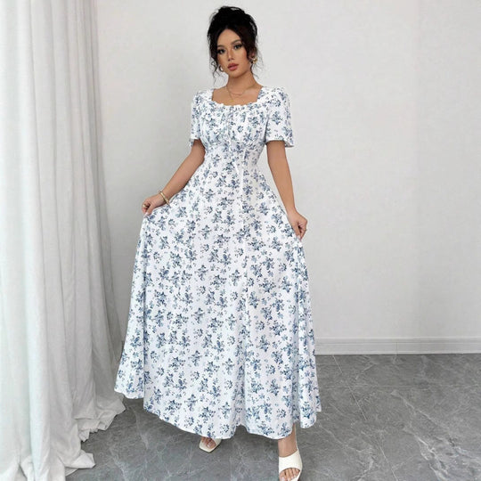 Damen Maxi-Kleid im romantischen Blumenmuster R&B
